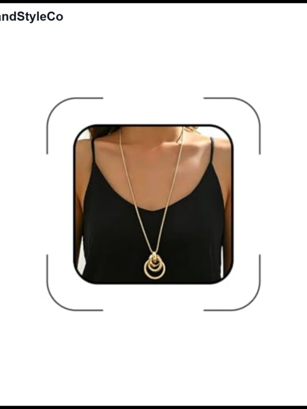 Long Pendant Necklace Women Chunky Geometric Knot Statement Necklace